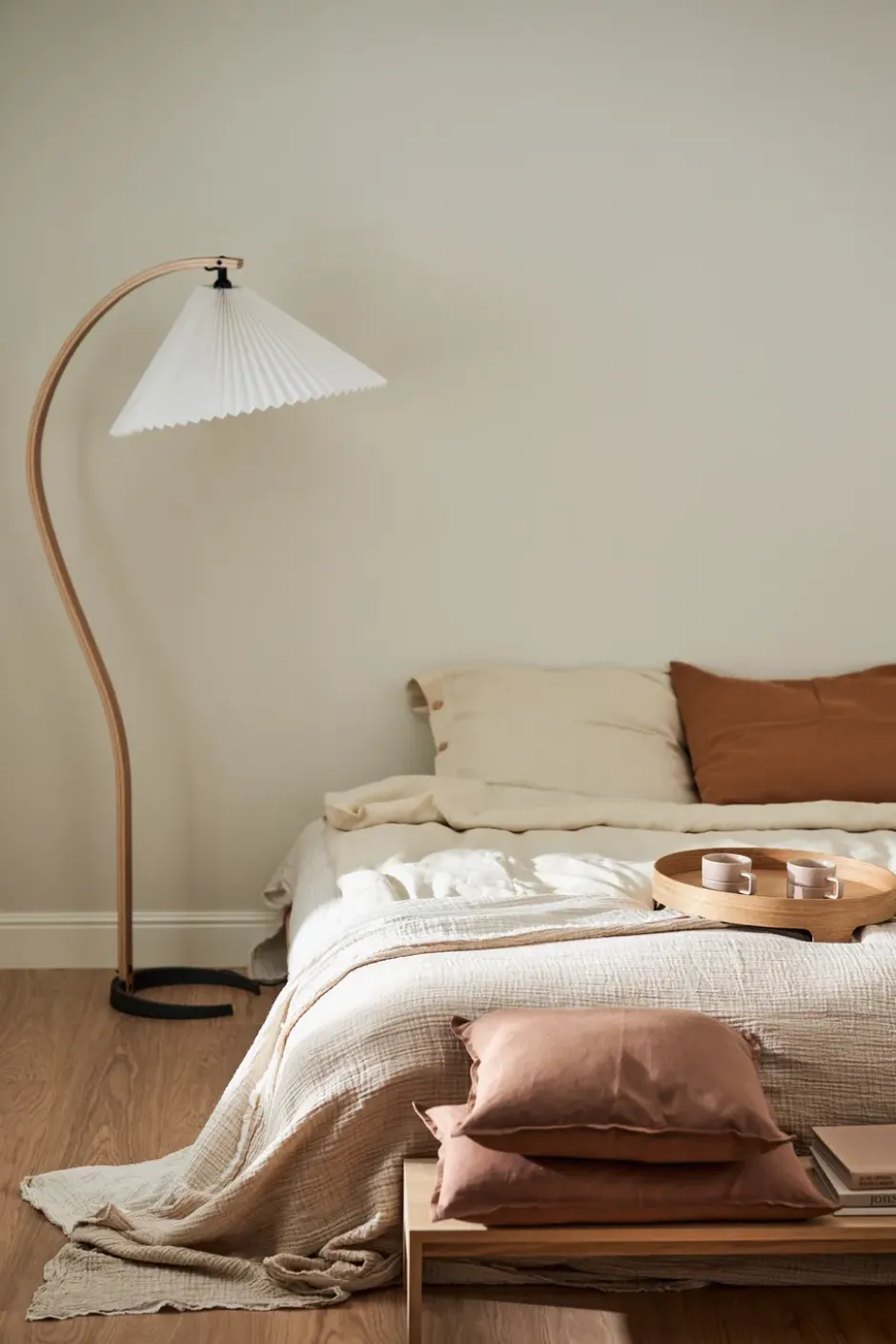 Calm kuddfodral linne 50x50 cm, Almond Brown