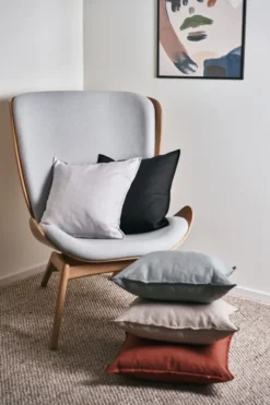 Calm kuddfodral linne 50x50 cm, Carbon