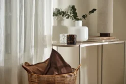 Calm kuddfodral linne 50x50 cm, Chocolate Brown