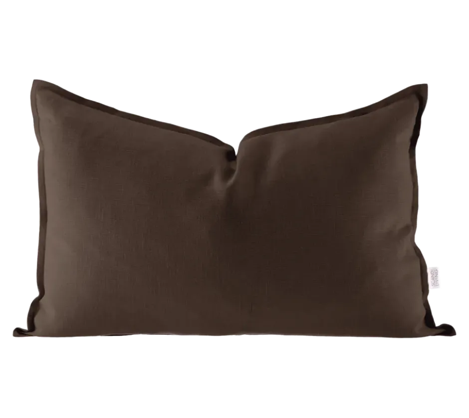 Calm kuddfodral linne 40x60 cm, Chocolate Brown