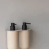 Carry vägghängd hållare dubbel, Sand grey