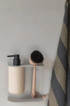 Carry vägghängd hållare dubbel, Sand grey