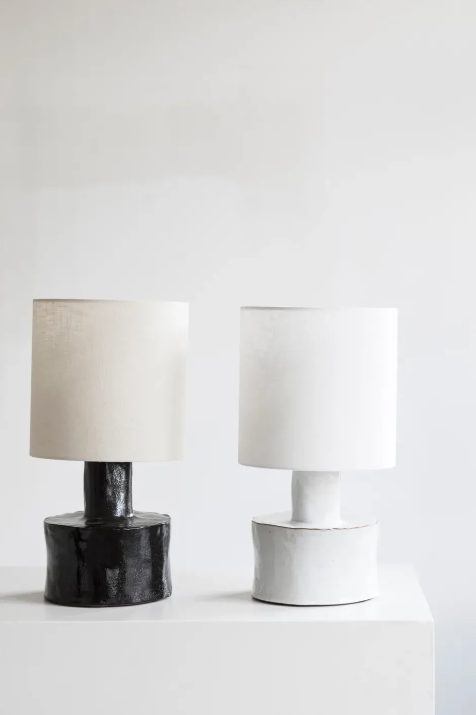 Catherine bordslampa 47 cm, Black-white