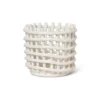 Ceramic flätad korg Ø16 cm, Off white