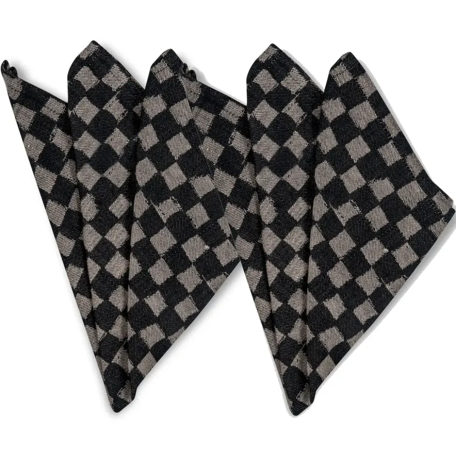 Checki tygservett 2-pack, Svart