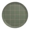 Checks & Stripes bricka Ø35 cm, Olive