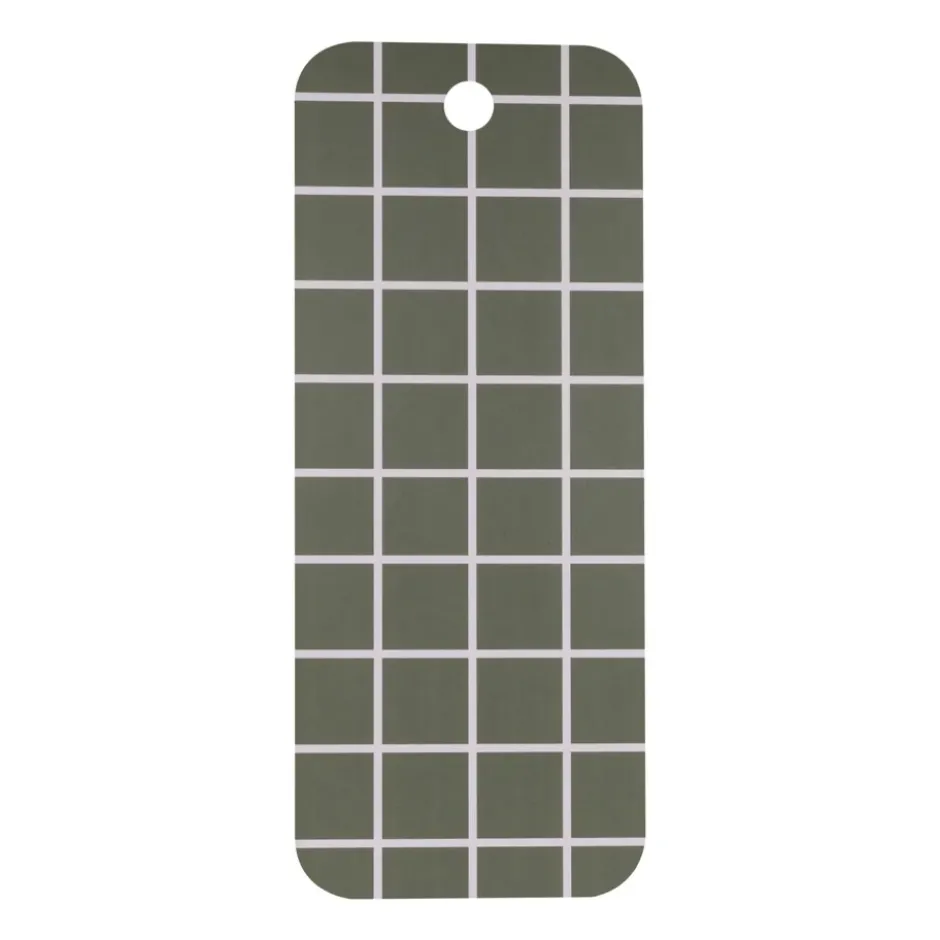 Checks & Stripes bricka 18x44 cm, Green-beige