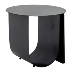 Cher sidobord Ø43 cm, Svart