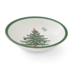 Christmas Tree frukostskål, White-green-red, 15 cm