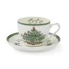 Christmas Tree kopp med fat, White-green-red, 20 cl