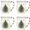 Christmas Tree mugg 40 cl 4-pack, Peppermint