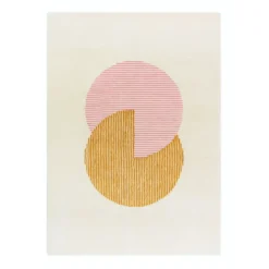 Circles ullmatta rosa, 170x240 cm
