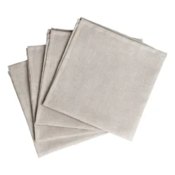 Clean linneservetter 45x45 cm 4-pack, Greige