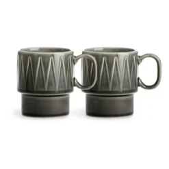Coffee & More kaffemugg 2-pack, Grå