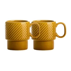 Coffee & More kaffemugg 2-pack, Gul