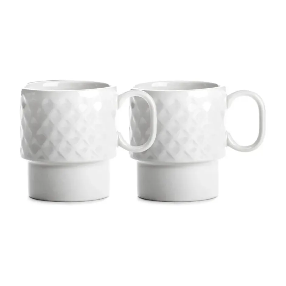 Coffee & More kaffemugg 2-pack, Vit