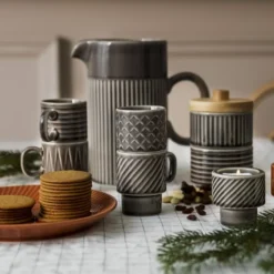 Coffee & More liten skål 2-pack, Grå