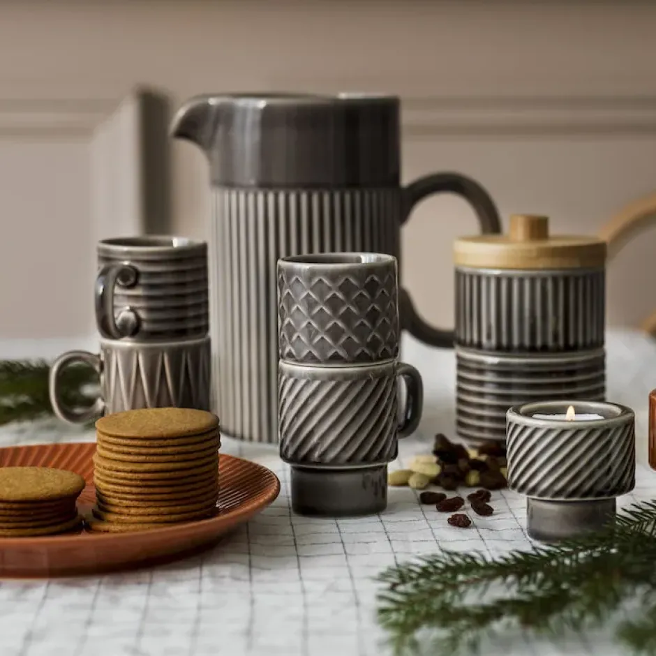 Coffee & More liten skål 2-pack, Grå