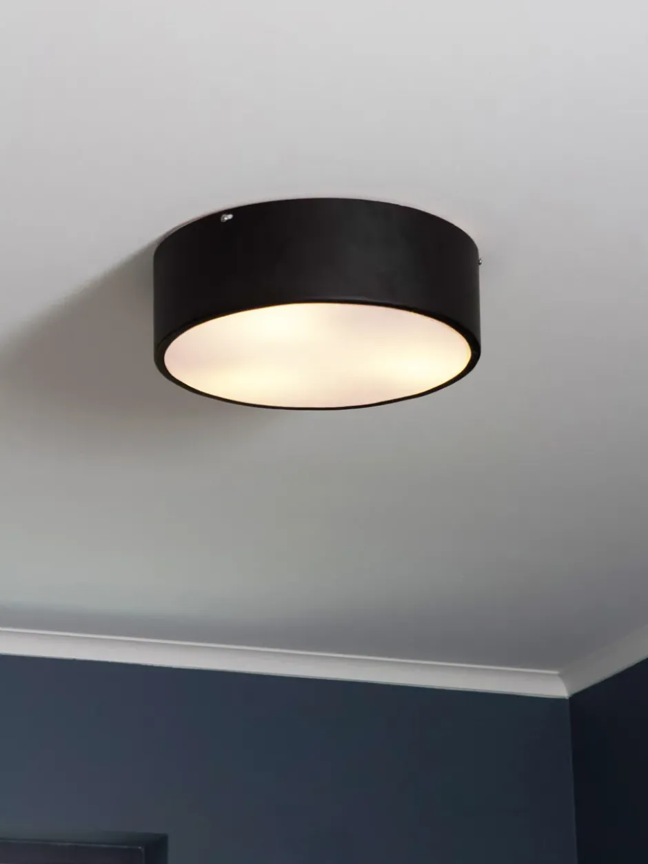 Colmar plafond, Svart, Ø41x13 cm