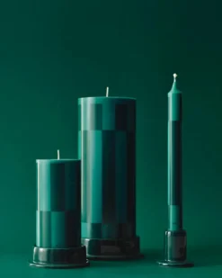 Column Candle blockljus large 25 cm, Green-dark green