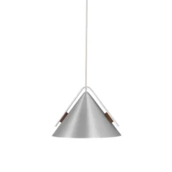 Cone pendel S, Aluminium-valnöt