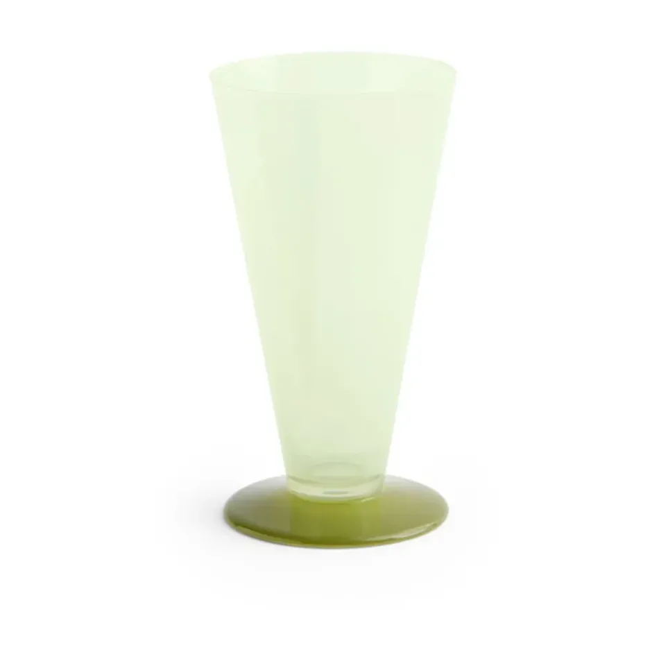Conical vas, Light green-dark lime, small