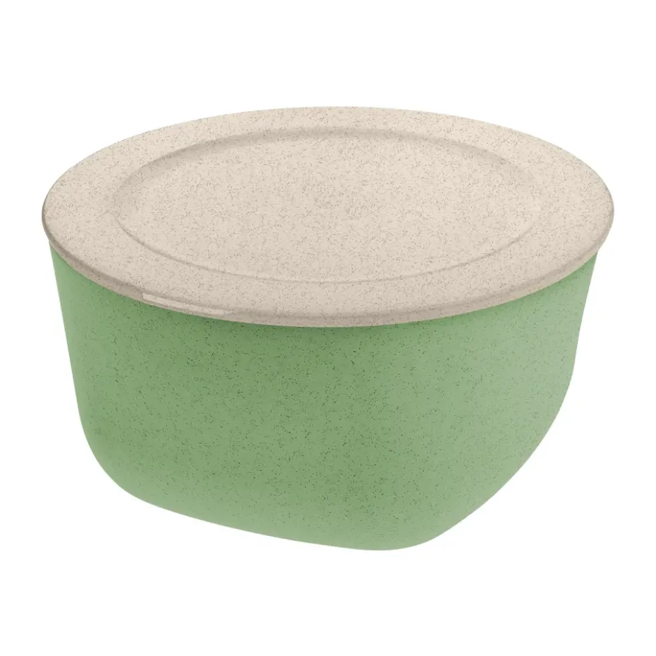 Connect skål/bunke med lock 4 L biocirk termoplast, Nature leaf green