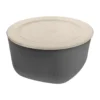 Connect skål/bunke med lock 4 L biocirk termoplast, Nature ash grey