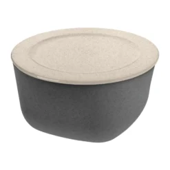Connect skål/bunke med lock 4 L biocirk termoplast, Nature ash grey