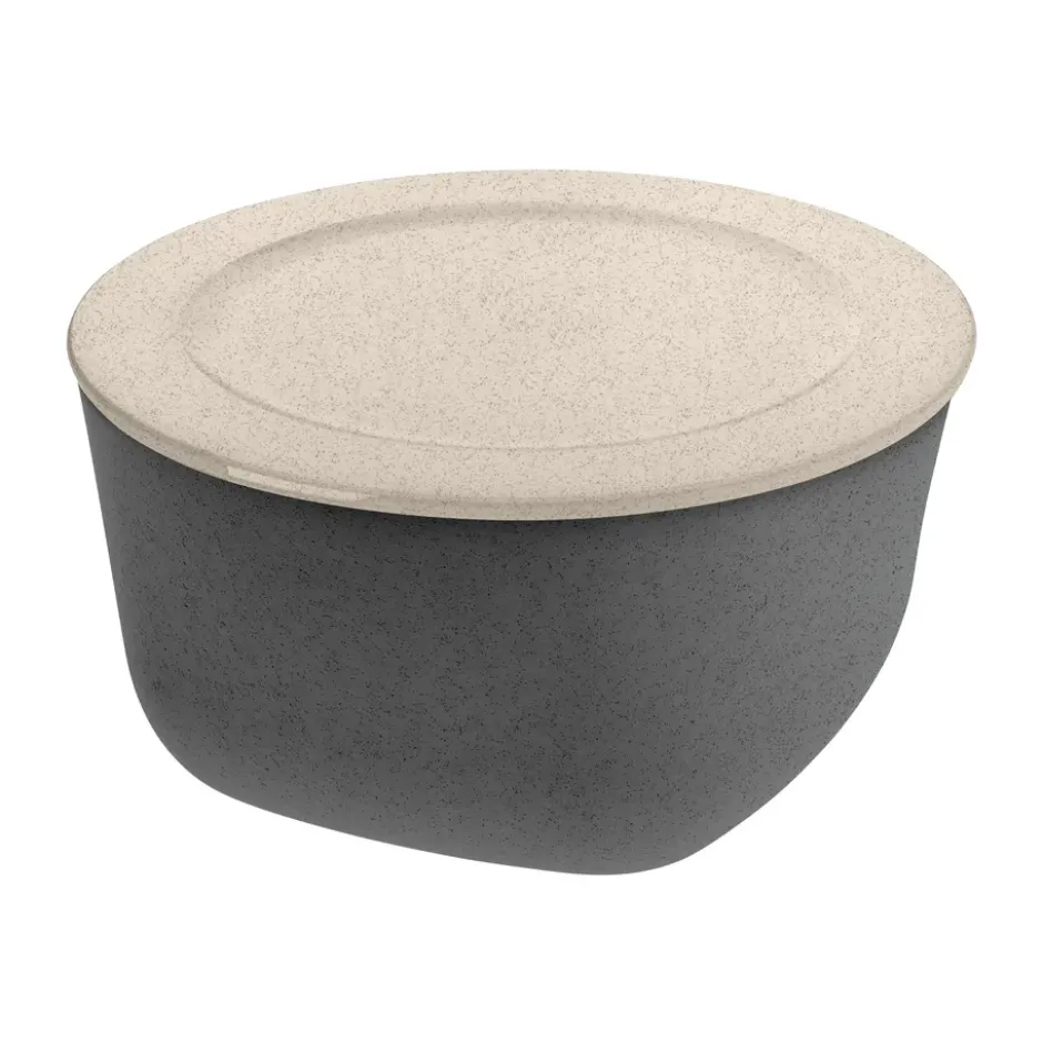 Connect skål/bunke med lock 4 L biocirk termoplast, Nature ash grey