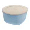 Connect skål/bunke med lock 4 L biocirk termoplast, Nature flower blue