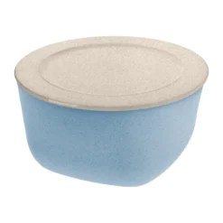 Connect skål/bunke med lock 4 L biocirk termoplast, Nature flower blue