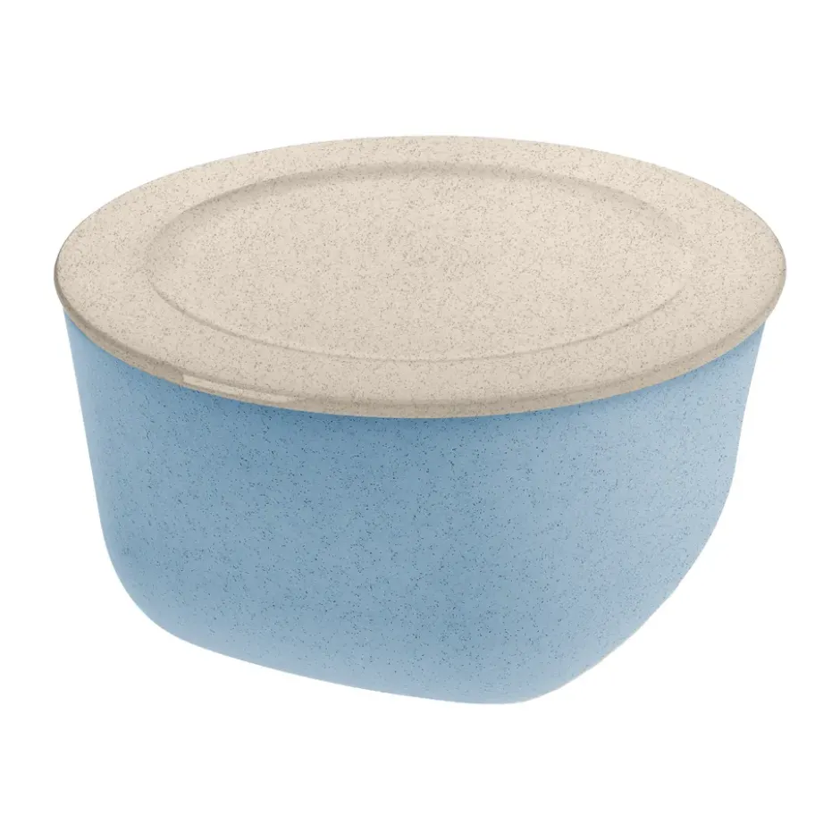 Connect skål/bunke med lock 4 L biocirk termoplast, Nature flower blue