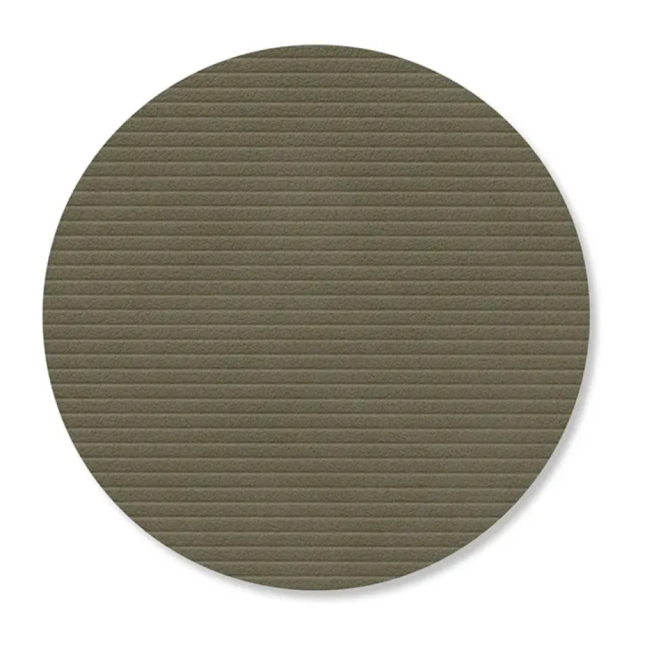 Corduroy glasunderlägg, Army green, circle