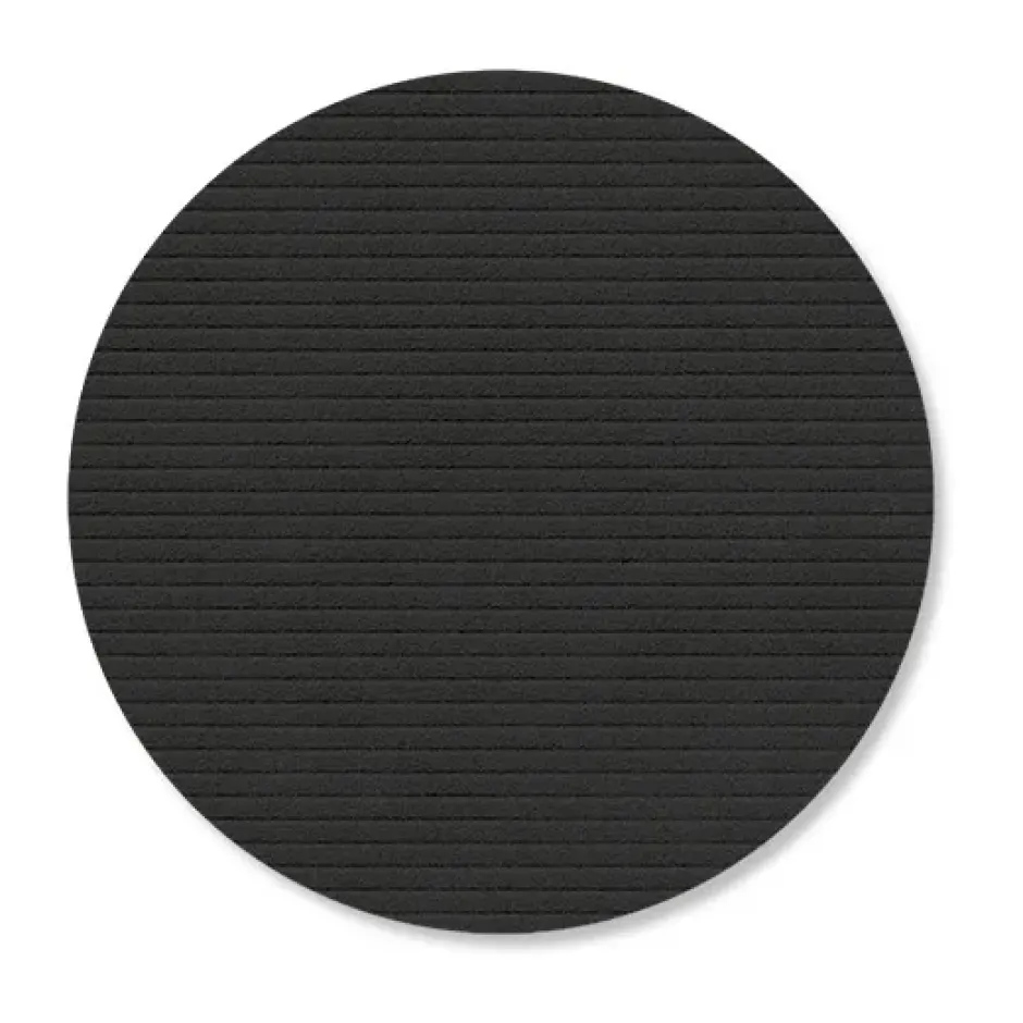 Corduroy glasunderlägg, Black ink, circle