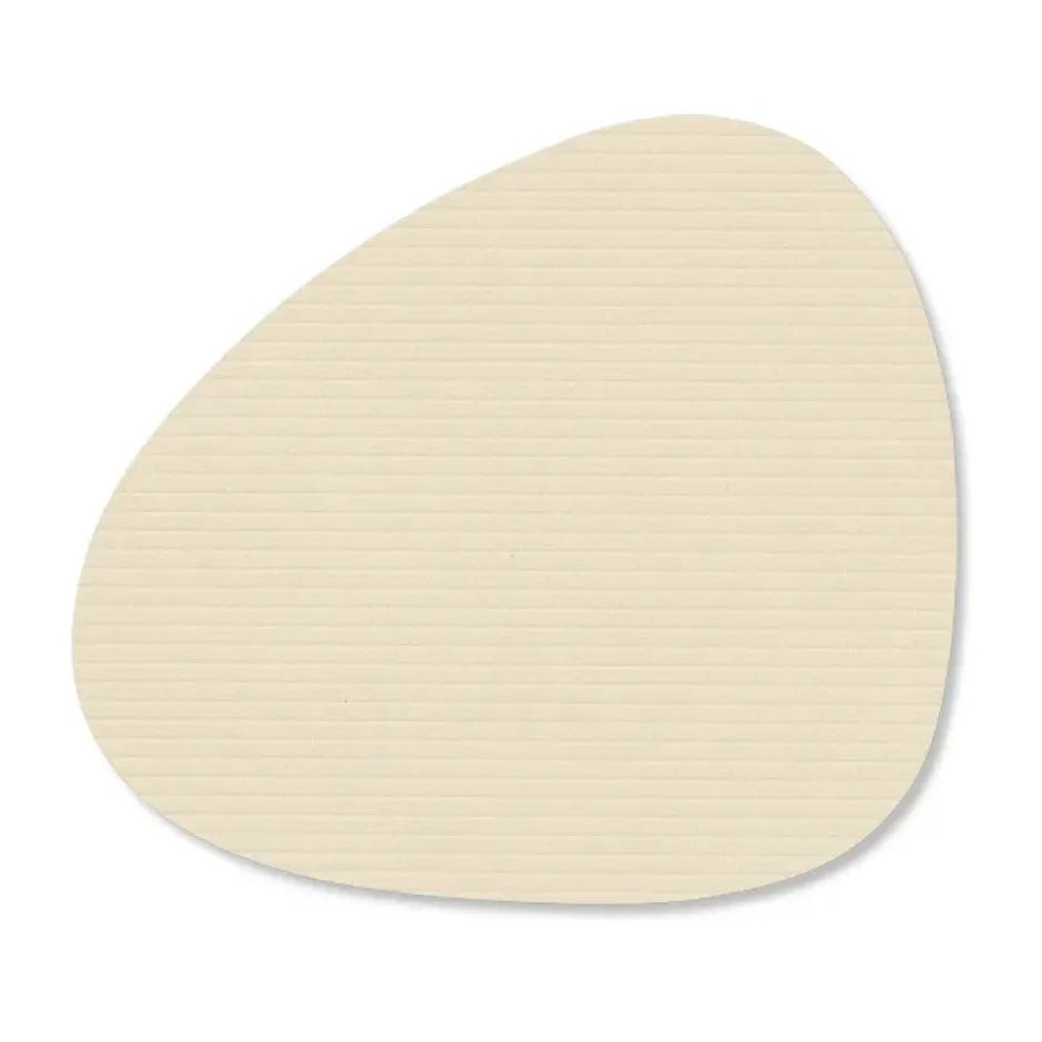 Corduroy glasunderlägg curve, Vanilla