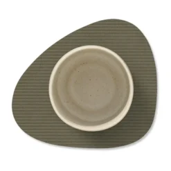 Corduroy glasunderlägg curve, Army Green