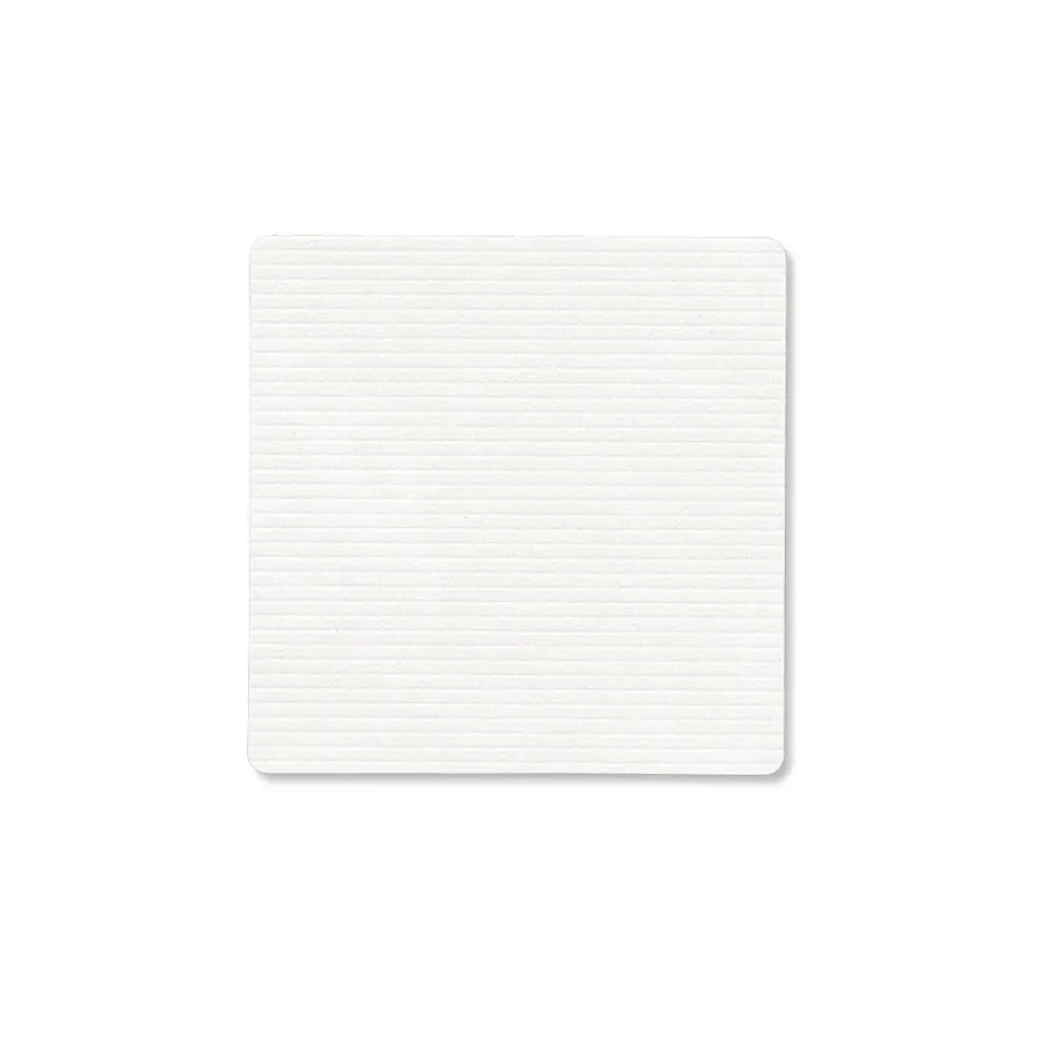 Corduroy glasunderlägg square, Pure white