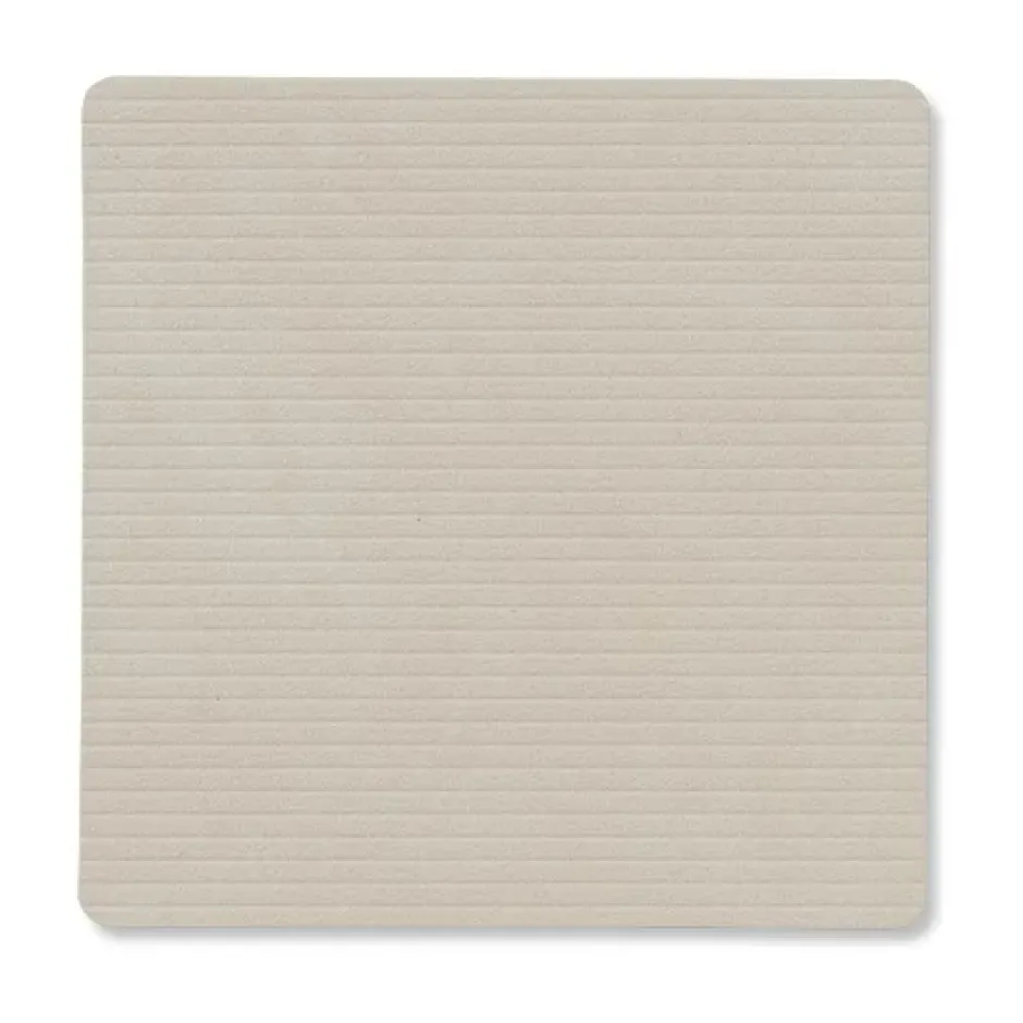 Corduroy glasunderlägg square, Oyster White