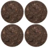 Cork glasunderlägg 4-pack, Smoked