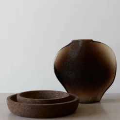 Cork skål M 29 cm, Smoked