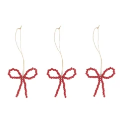 Craft julgranshänge rosett 3-pack, Röd