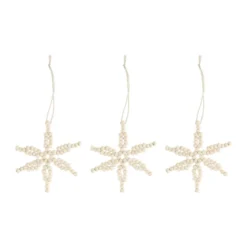 Craft julgranshänge snöflinga 3-pack, Natur