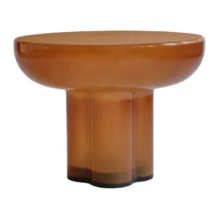 Crown sidobord low Ø65 cm, Caramel