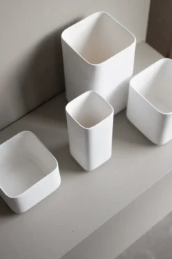 Cube kruka small 13 cm, Matte white