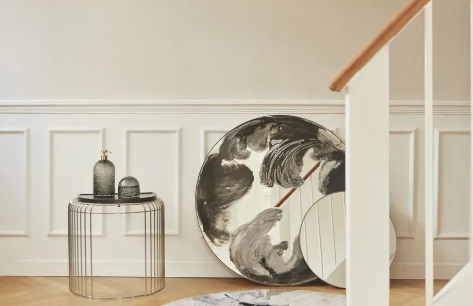 Curva bord 45 cm, Silver