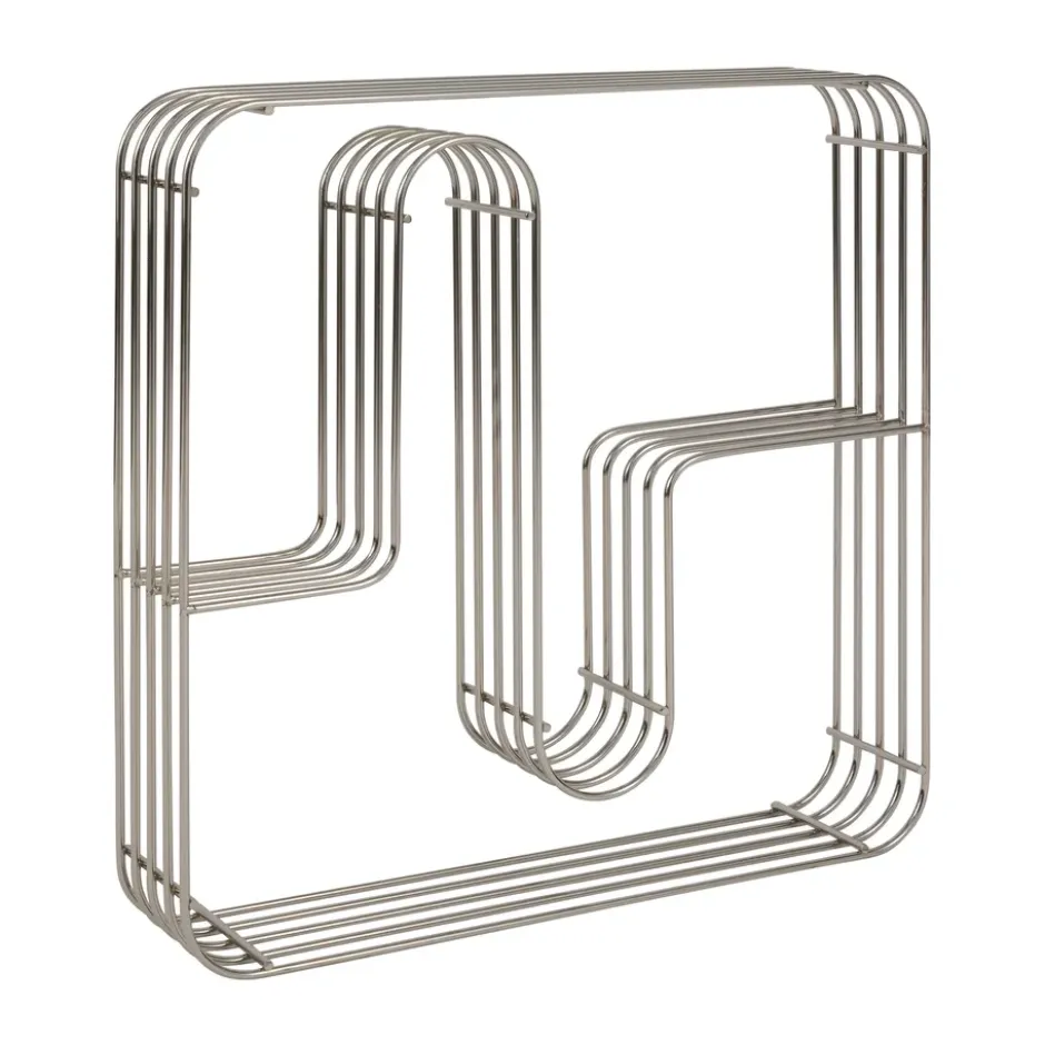 Curva vägghylla kvadratisk, Silver