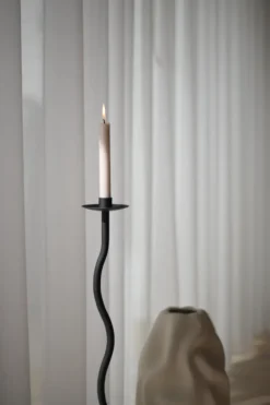 Curved ljusstake 75 cm, Black