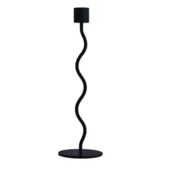 Curved ljusstake 26 cm, Black