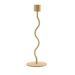 Curved ljusstake 23 cm, Peanut